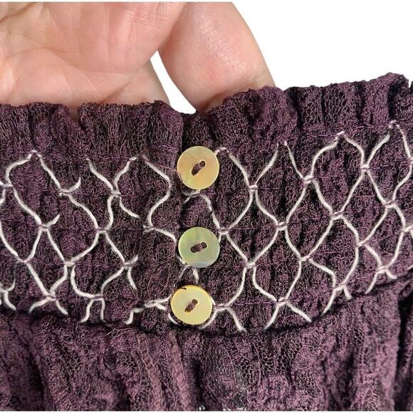 Free People Rule The World Sheer Sleep Romper Womens Size Large NWT $88 - Picture 9 of 14